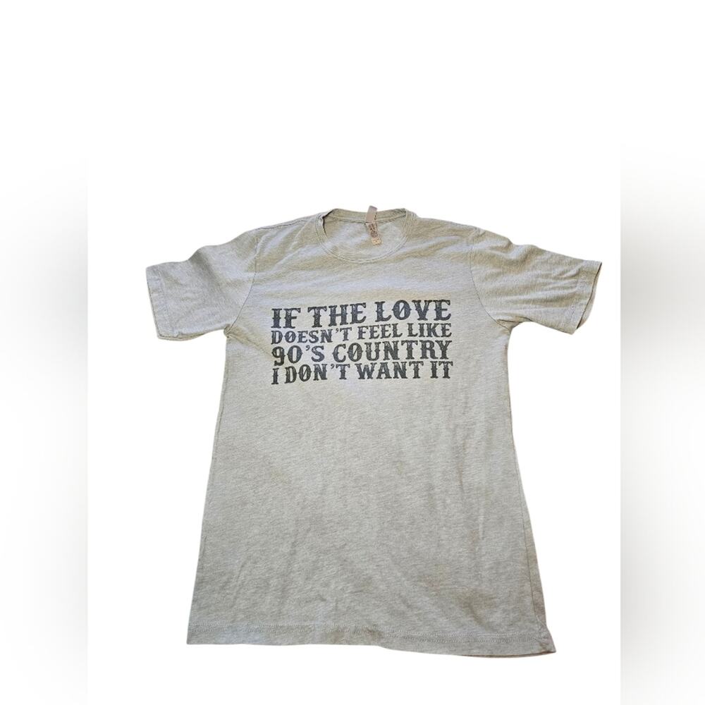 Small Men's Gray Graphic T-Shirt, Country